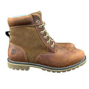 Timberland Larchmont 6" WP Mid Brown Full Grain Leather Boots Men's Size 13 M